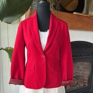 Forever 21 Red Tailored Blazer